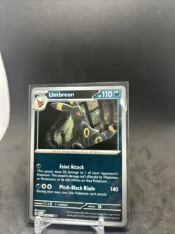 Umbreon Pokemon Card Rare Holo Feint Attack Pitch-Black Blade 110 HP - Image 1