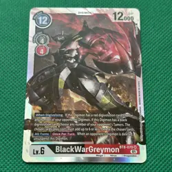BlackWarGreymon BT8-070 SR Super Rare 2023 Digimon New Awakening CCG Card - Image 2