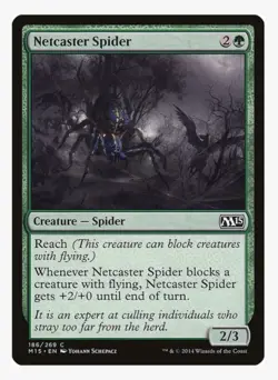 Netcaster Spider #186 Magic 2015 (M15) Magic Card in Protective Sleeve - Image 1