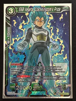 Dragon Ball Super Card Game SSB Vegeta Lost Kingdom's Pride SR Foil Card - Image 1