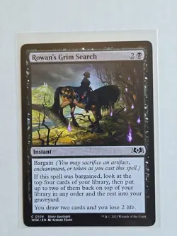 Rowan's Grim Search - Wilds of Eldraine - LP - MTG Magic - Common - Instant - Image 1