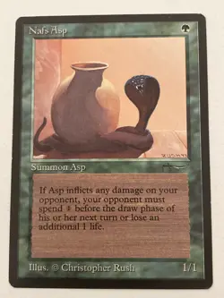 Magic the Gathering MTG Arabian Nights Nafs Asp Dark MP (Beta Bob) - Image 1