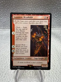 MTG Summon: Brynhildr Final Fantasy Set Foil Rare #160 NM Fresh Pull No Play - Image 1