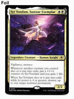 Syr Vondam, Sunstar Exemplar (Foil) Rare MTG Edge of Eternities EOE - Image 1