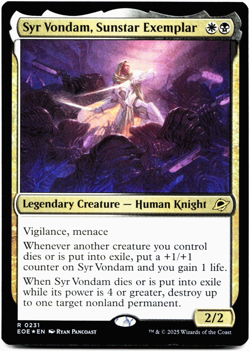 Syr Vondam, Sunstar Exemplar (Foil) Rare MTG Edge of Eternities EOE - Image 3