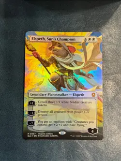 MTG FOIL Elspeth, Sun's Champion (Borderless) M Commander: Bloomburrow 97 NM - Image 1