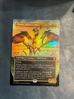 MTG FOIL Zinnia, Valley's Voice (Borderless) M Commander: Bloomburrow 4 NM - Image 1