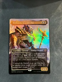 MTG FOIL Hashaton, Scarab's Fist (Borderless) M Commander: Aetherdrift 1 NM - Image 1