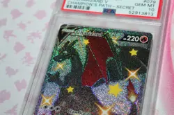 2020 POKEMON SWORD & SHIELD CHAMP'S PATH SECRET #079 FULL ART/CHARIZARD V PSA 10 - Image 3