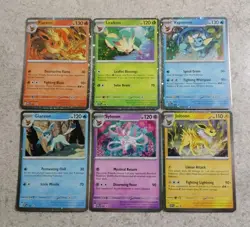POKEMON PRISMATIC EVOLUTIONS EXCLUSIVE BLACK STAR PROMO (LOT OF 6) EEVEELUTIONS - Image 1