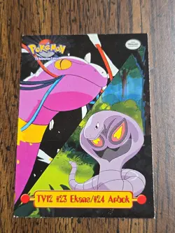 Pokemon Topps TV Animation Edition Ekans Arbok TV12 -- HP - Image 1