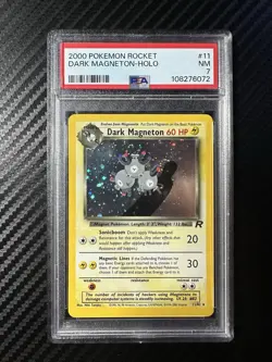 2000 POKEMON ROCKET #11 DARK MAGNETON-HOLO PSA 7 - Image 1