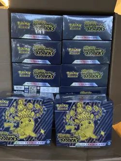 TEN (10) POKEMON TCG Surging Sparks Elite Trainer Box ETB Factory Sealed HOT LOT - Image 1