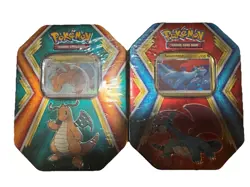 Pokemon TCG Tins Salamanca & Dragonite Lot Of 2 Tins SEALED - Image 1