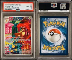 2024 POKEMON TEF EN-TEMPORAL FORCES ILLUSTRATION RARE #166 SAWSBUCK PSA 10 - Image 3