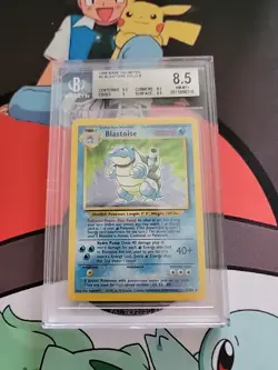Pokemon TCG Blastoise Base Set Unlimited 2/102 WOTC 1999 BGS 8.5 NM-MT+ - Image 1