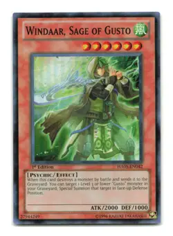 Windaar, Sage of Gusto - HA05-EN042 1st Edition Super Rare - YuGiOh-LP - Image 1
