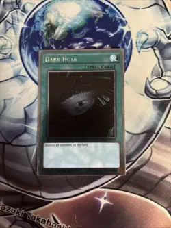 (YBL) YUGIOH TCG DARK HOLE NKRT-EN024 PLATINUM LIMITED EDITION LP - Image 1