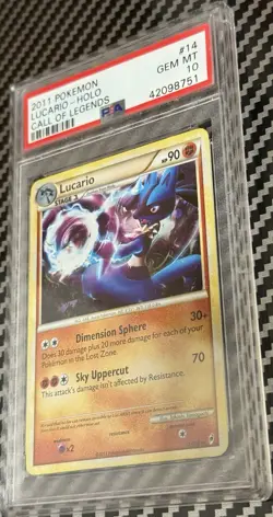 2011 Pokemon Call of Legends # 14 Lucario Holo PSA 10 Card GEM MINT! Rare! Pop12 - Image 3