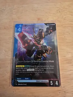 Unicorn Gundam Banshee GD01 003 LR Gundam Card Game - Newtype Rising NM! - Image 1