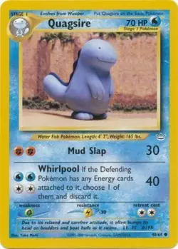 Moderately Played, English Pokemon Regular Quagsire - 48/64 - Common - Unlimited - Image 1