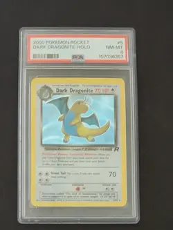 Psa 8 Dark Dragonite Pokemon card team rocket near mint 5/82 2000 - Image 1