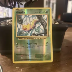 Pokemon Card Weedle 5/108 Reverse Holo Evolutions Good Condition - Image 1