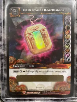 WoW TCG Dark Portal Hearthstone Card World of Warcraft Unscratched Loot Card - Image 1