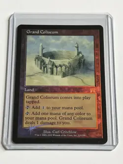 Grand Coliseum 319 / 350 MTG Onslaught 2002 LP / NM - 7.0 + Foil Rare Land - Image 1