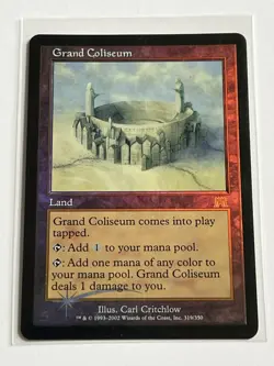 Grand Coliseum 319 / 350 MTG Onslaught 2002 LP / NM - 7.0 + Foil Rare Land - Image 2