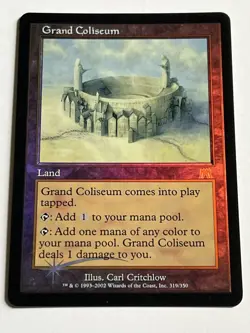 Grand Coliseum 319 / 350 MTG Onslaught 2002 LP / NM - 7.0 + Foil Rare Land - Image 4