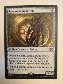 Solemn Simulacrum 0253 Commander: Duskmourn: House of Horror DSC MTG Magic - Image 1