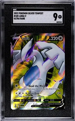 🔥Pokemon Lugia V #185 Silver Tempest 2022 - SGC 9 MT - Image 1