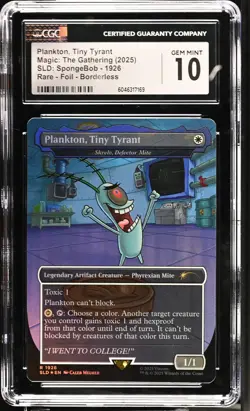 SKRELV, DEFECTOR MITE Secret Lair Plankton, Tiny Tyrant Foil CGC 10 MTG - Image 1