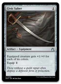 Civic Saber #254 (NM) Ravnica Remastered RVR Magic MTG - Image 1