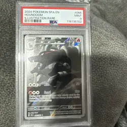 Houndoom 066/064 Illustration Rare 2024 Shrouded Fable Pokemon Card PSA 9 MINT - Image 1