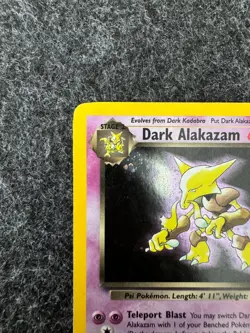 Pokemon Dark Alakazam 1/82 Holo Team Rocket 2000 WOTC LP Rare Holo - Image 2