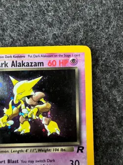 Pokemon Dark Alakazam 1/82 Holo Team Rocket 2000 WOTC LP Rare Holo - Image 3