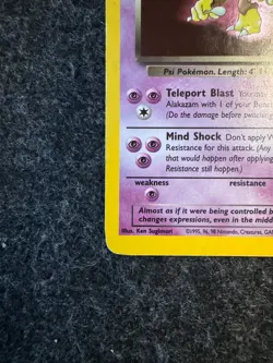 Pokemon Dark Alakazam 1/82 Holo Team Rocket 2000 WOTC LP Rare Holo - Image 5