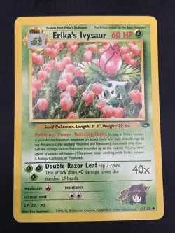 Pokemon TCG Erika's Ivysaur Gym Challenge 41/132 Regular LP Vintage WOTC - Image 1