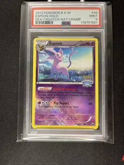 RARE PSA 9 MINT Pokemon B&W Espeon 48/108 National Championships Crosshatch Holo - Image 5