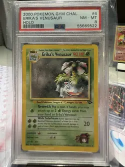 2000 POKEMON GYM CHALLENGE HOLO #4 ERIKA'S VENUSAUR PSA 8 - Image 1