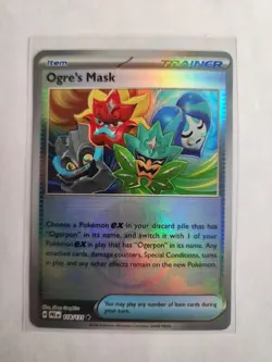 2025 Pokemon Ogre's Mask (Poke Ball Pattern) 118/131 Prismatic Evolutions Holo - Image 1