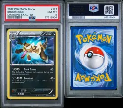 Pokemon Krookodile 127/124 PSA 8 NM-MT BW Dragons Exalted Shiny Secret Rare 2012 - Image 3
