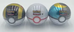 Pokemon TCG Ultra Ball, Premier Ball, Moon Ball Tin Lot of 3 - Sealed In Hand - Image 1