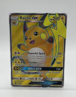Pokemon TCG Black Star Promo Raichu GX #SM90 Full Art Holo - Image 1