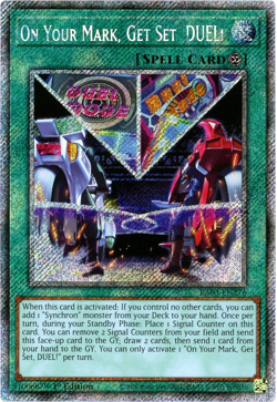 YuGiOh! On Your Mark, Get Set, DUEL! RA03-EN276 Platinum Secret Rare 1st Edition - Image 1