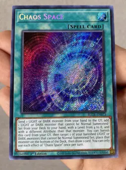 *** CHAOS SPACE *** 1ST EDITION SECRET RARE MINT/NM BLCR-EN073 YUGIOH - Image 1
