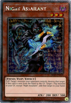 YuGiOh! Night Assailant - RA03-EN139 - Platinum Secret Rare 1st Edition - Image 1