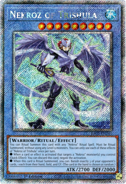 YuGiOh! Nekroz of Trishula - RA03-EN261 - Platinum Secret Rare 1st Edition NM/M - Image 1